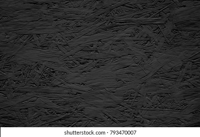 Abstract Grunge black background. Decorative texture banner. Wallpaper of wooden chipboard. Horizontal background With Copy Space for Design - Shutterstock ID 793470007