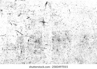 Abstract grunge texture effect, scratch and dust particle grain on white background. Dirt overlay or screen effect use for grunge and vintage image style.