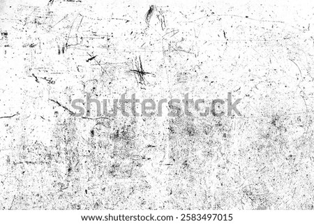 Abstract grunge texture effect, scratch and dust particle grain on white background. Dirt overlay or screen effect use for grunge and vintage image style.