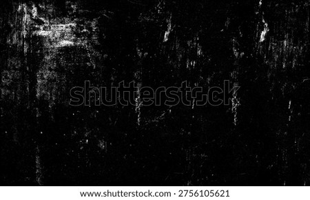 Abstract grungy texture background featuring intense black color with scattered white noise dust scratches film