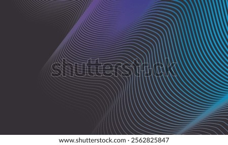 Abstract halftone wave composition with blue lines dots for the background. Geometric gradients of semitones. Futuristic point wave. Abstract background with a dynamic wave