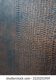 Abstract Hammered Pattern Of Antique Brass Texture Background