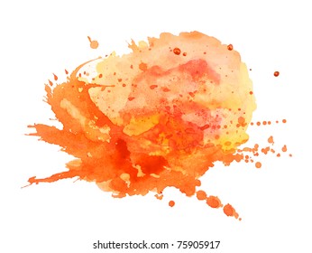 abstract hand drawn watercolor blot, raster illustration - Shutterstock ID 75905917