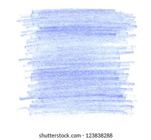 Abstract Handmade Blue Crayon Background