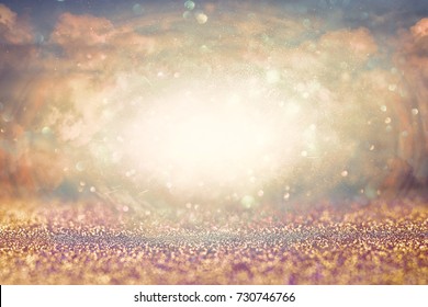 Abstract Heavenly Background With Glitter. Revelation Concept.