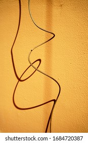 Abstract. Here is a shadow of the wire on the yellow wall                                  