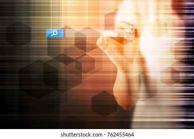 Abstract hexagon molecule background, genetic and chemical compounds, medical, technology or scientific concept