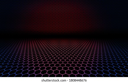 Abstract hexagons pattern background for high technology and innovation concept , science background.