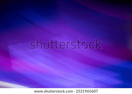 Abstract high speed effect motion blur night lights blue and red. LED or neon light line trails