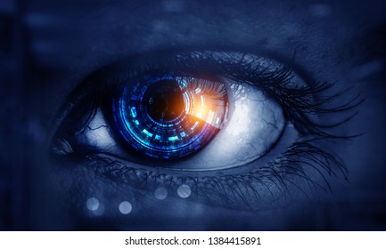 Abstract High Tech Eye Concept