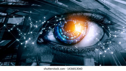 Abstract High Tech Eye Concept