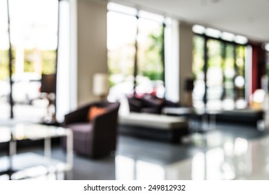 Abstract Hotel Lobby Blur Background