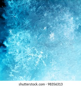 Abstract Ice Snow Flake Winter Background