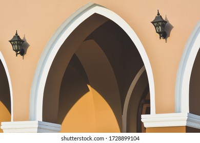 Abstract Image Of Arches. Building The Arches Elevate The Style Of Architecture. Arches Improve The Aesthetics Of A Building.  Its An Integral Part Of Ancient Indian Architecture. 