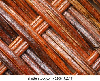 abstract image, background, texture, closeup. wicker basket. diagonal orange and dark red vine - Shutterstock ID 2208491243
