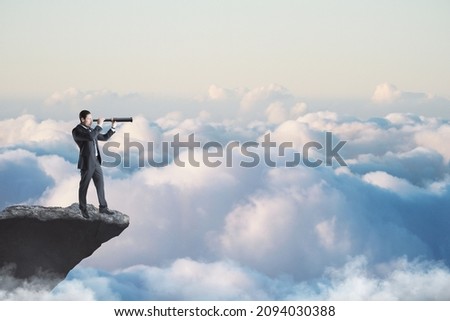 Similar – Image, Stock Photo Clean into the future Sky