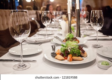 Abstract image of a celebratory table.