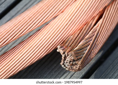 Abstract Image Of Close Up Of Thick Copper Cables