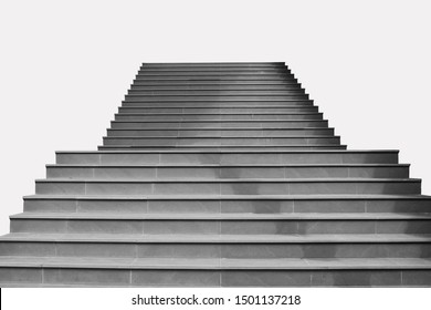 Abstract image : Front view architecture of concrete staircase isolated on grey background. - Powered by Shutterstock