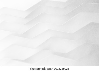 Abstract Image, Geometric Background With White Shapes, Three Dimensional Effect