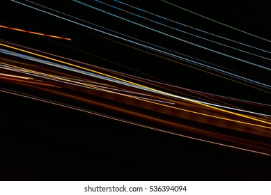 Abstract image of night lights in the city with motion blur. - Shutterstock ID 536394094