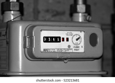 Abstract Image Of An Old UK Gas Meter