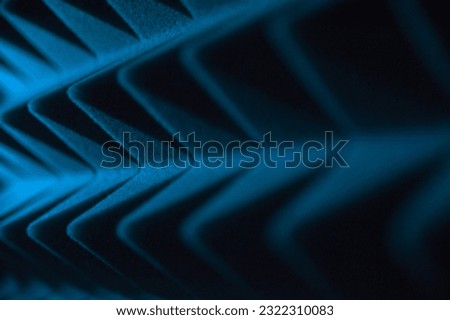 Abstract image in pyramidal shape, soundproofing in recording studios
