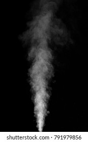 Abstract image of white steam on a black background