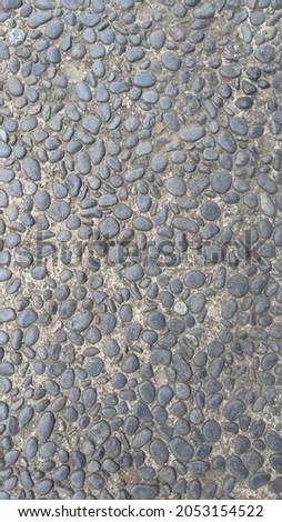 An abstract and imprecise stone pattern  in floor construction