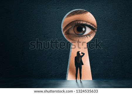 Similar – Image, Stock Photo Peeping through Concrete