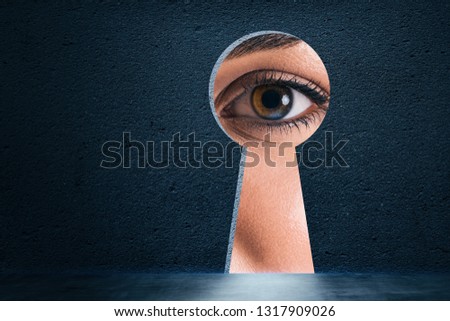 Image, Stock Photo Peeping through Concrete