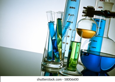 Abstract Laboratory Glassware Equipment 