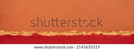 abstract landscape in orange and red - a collection of handmade rag papers, alert, warning or danger concept