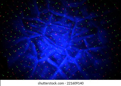 Abstract Laser Light On Black Background