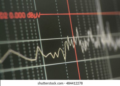 Abstract LCD Fragment Of Electromagnetic Compatibility Test Receiver Analysis