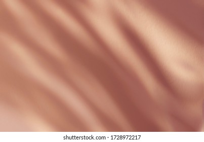 Abstract Leaves Shadow Blurred Background On White Wall Texture For Background And Wallpaper, Nature Art On Wall, Pink Shadow Background