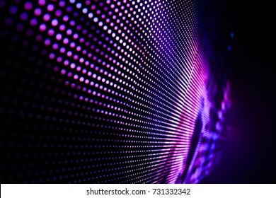 Abstract LED Light wall falling out of focus