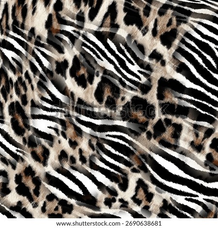 Abstract leopard and zebra pattern