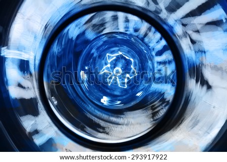Abstract light bulb background in bluish grey tone