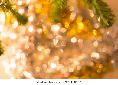 abstract light celebration background with de focused lights