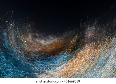 Abstract light in the dark background.