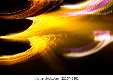 Abstract light patterns created with long exposure light painting for background use - Shutterstock ID 2228745181