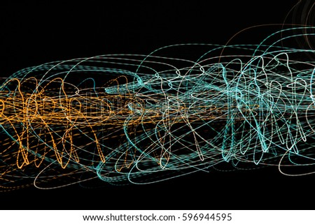 abstract light scribbles