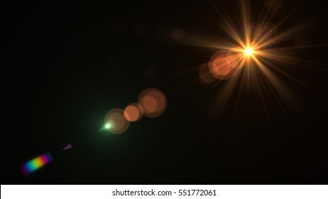 abstract of lighting digital lens flare in dark background - Shutterstock ID 551772061