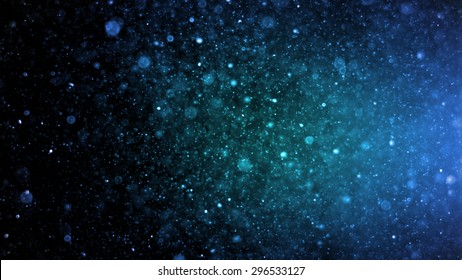 Abstract Lighting, Dust, Particle And Glare On A Dark Background.