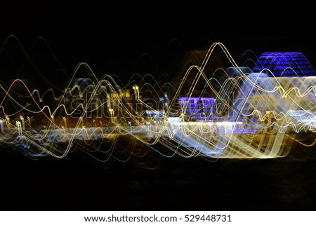 Similar – Image, Stock Photo When it gets dark on the Rhine I