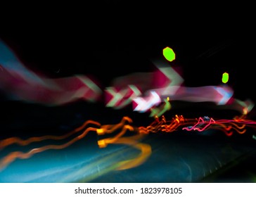Abstract Lights and Signs on the Highway