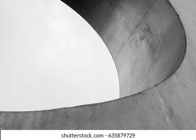 Abstract Lines On Architecture.  Modern Architecture Detail. Refined Fragment Of Contemporary Office Interior / Public Building.