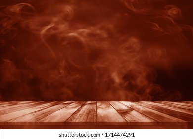 Abstract Lush Lava Smoke Room With Wooden Floors