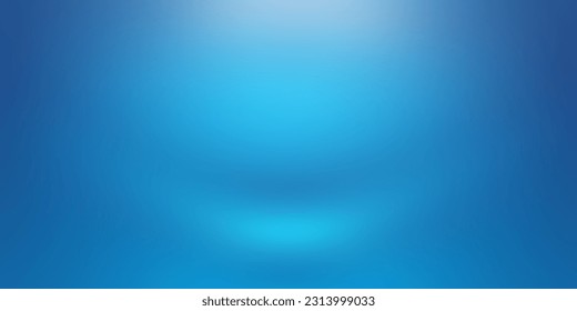 Abstract Luxury gradient Blue background. Smooth Dark blue with Black vignette Studio Banner - by art home - Shutterstock ID 2313999033
